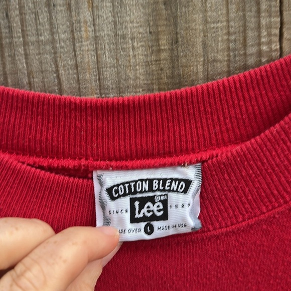 Vintage Christmas Red Celebrate Jesus Men's crewneck sweatshirt Size Large - Picture 4 of 6